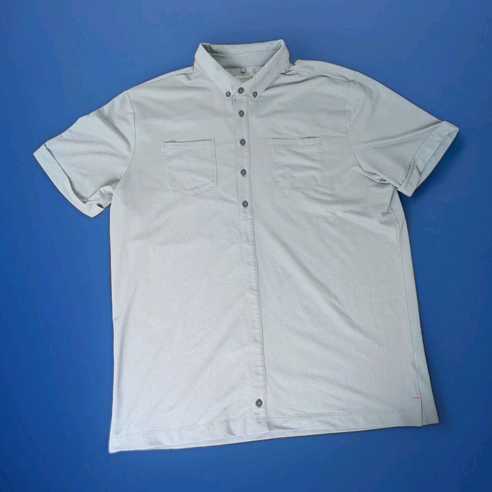 Nike Golf Sport Polo XL Men's Gray Button Up Shirt Vented